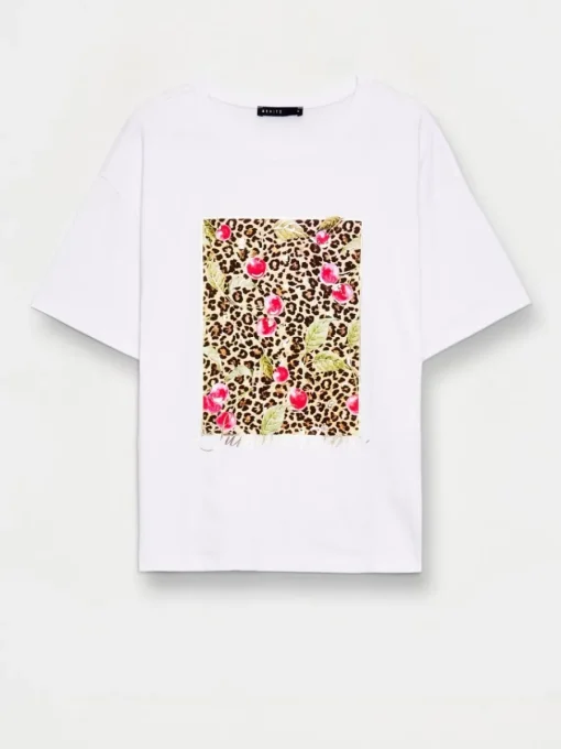 T-shirts, Tops>MOHITO T-Shirt mit Print Weiu00df