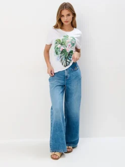 T-shirts, Tops>MOHITO T-Shirt mit Print Creme