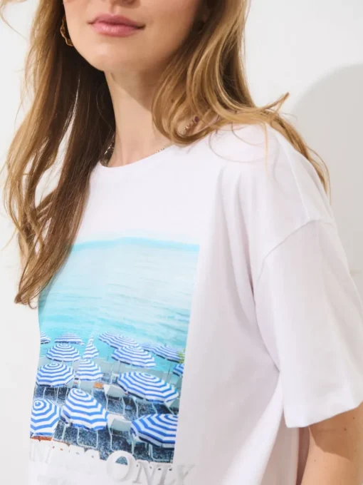 T-shirts, Tops>MOHITO T-Shirt mit Print Weiu00df