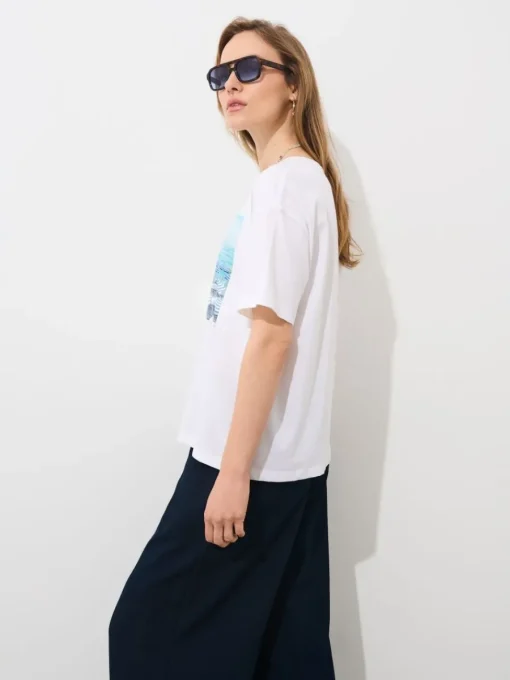 T-shirts, Tops>MOHITO T-Shirt mit Print Weiu00df