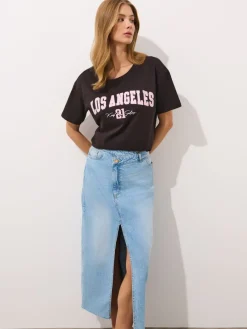 T-shirts, Tops>MOHITO T-Shirt mit Print Braun