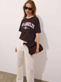 T-shirts, Tops>MOHITO T-Shirt mit Print Braun