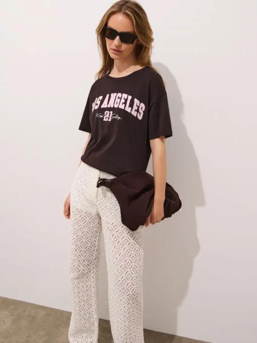 T-shirts, Tops>MOHITO T-Shirt mit Print Braun