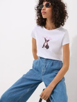 T-shirts, Tops>MOHITO T-Shirt mit Print Weiu00df