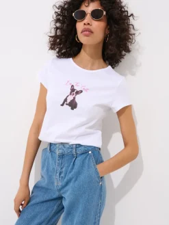 T-shirts, Tops>MOHITO T-Shirt mit Print Weiu00df