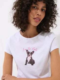 T-shirts, Tops></noscript>MOHITO T-Shirt mit Print Weiu00df