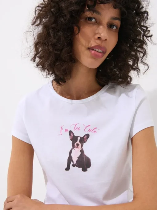 T-shirts, Tops>MOHITO T-Shirt mit Print Weiu00df