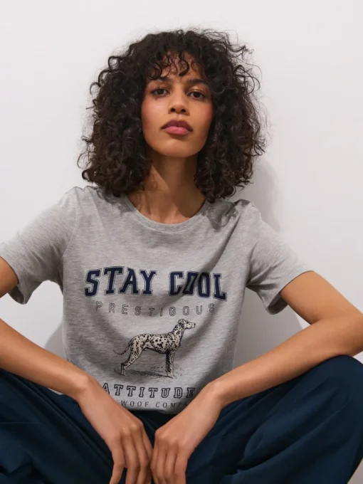 T-shirts, Tops>MOHITO T-Shirt mit Print Grau