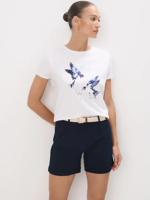 T-shirts, Tops>MOHITO T-Shirt mit Print Creme