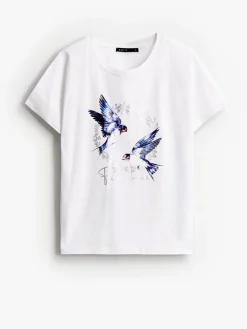 T-shirts, Tops></noscript>MOHITO T-Shirt mit Print Creme