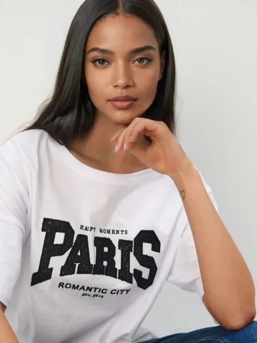 T-shirts, Tops>MOHITO T-Shirt mit Print Weiu00df