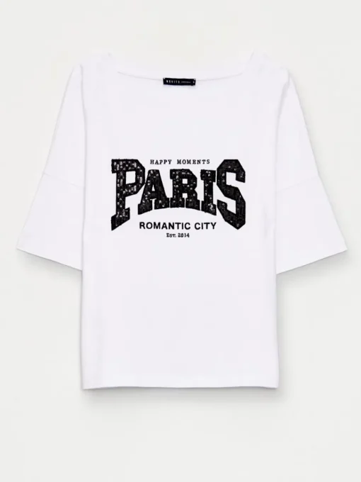 T-shirts, Tops>MOHITO T-Shirt mit Print Weiu00df