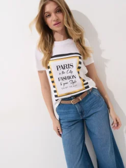 T-shirts, Tops>MOHITO T-Shirt mit Print Weiu00df