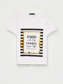 T-shirts, Tops></noscript>MOHITO T-Shirt mit Print Weiu00df