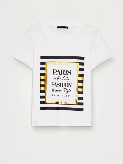 T-shirts, Tops>MOHITO T-Shirt mit Print Weiu00df