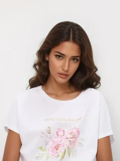 T-shirts, Tops></noscript>MOHITO T-Shirt mit Print Weiu00df