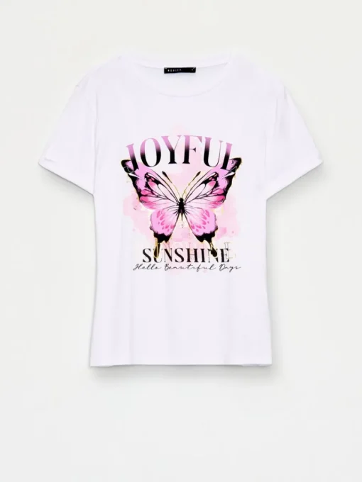 T-shirts, Tops>MOHITO T-Shirt mit Print Weiu00df