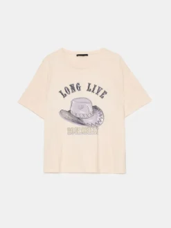T-shirts, Tops></noscript>MOHITO T-Shirt mit Print Beige