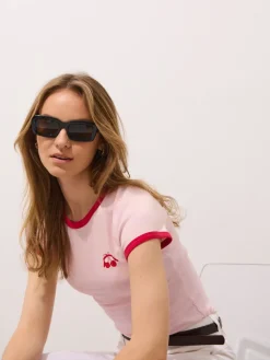 T-shirts, Tops>MOHITO T-Shirt mit Print Pastellrosa