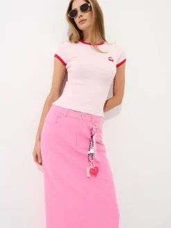 T-shirts, Tops></noscript>MOHITO T-Shirt mit Print Pastellrosa