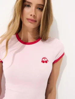 T-shirts, Tops></noscript>MOHITO T-Shirt mit Print Pastellrosa