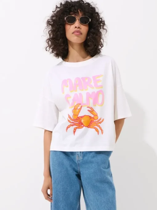 T-shirts, Tops>MOHITO T-Shirt mit Print Creme