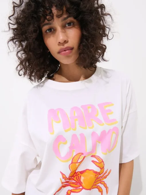 T-shirts, Tops>MOHITO T-Shirt mit Print Creme