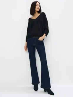 Pullover>MOHITO V-Ausschnitt Pullover Schwarz