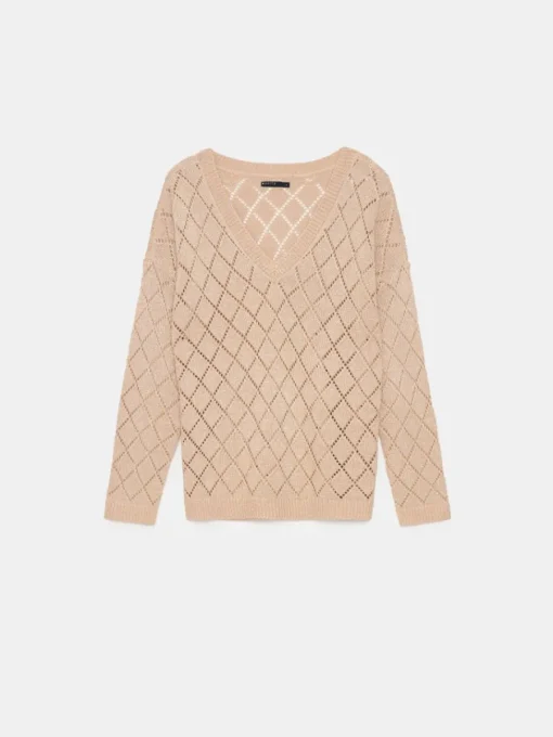 Pullover>MOHITO V-Ausschnitt Pullover sand