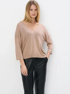 Pullover>MOHITO V-Ausschnitt Pullover sand