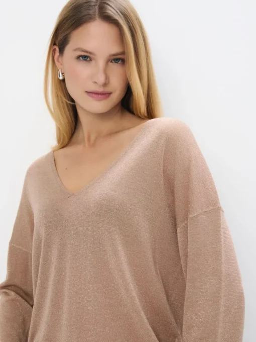 Pullover>MOHITO V-Ausschnitt Pullover sand