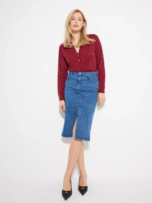 Pullover>MOHITO V-Ausschnitt Pullover Kastanienbraun
