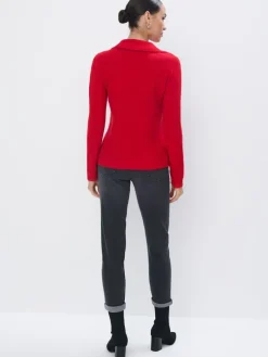 Pullover></noscript>MOHITO V-Ausschnitt Pullover Rot