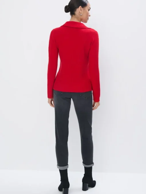 Pullover>MOHITO V-Ausschnitt Pullover Rot