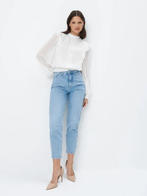 Blusen, Hemden>MOHITO Weißes Shirt mit Rüsche Weiu00df