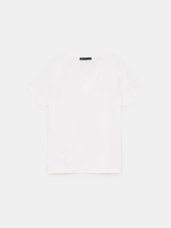 T-shirts, Tops></noscript>MOHITO Weißes T-Shirt mit Baumwolle und Viskose Weiu00df