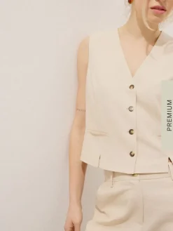 Premium Selection|Anzüge>MOHITO Weste Beige