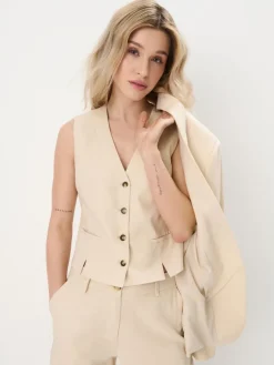 Premium Selection|Anzüge></noscript>MOHITO Weste Beige
