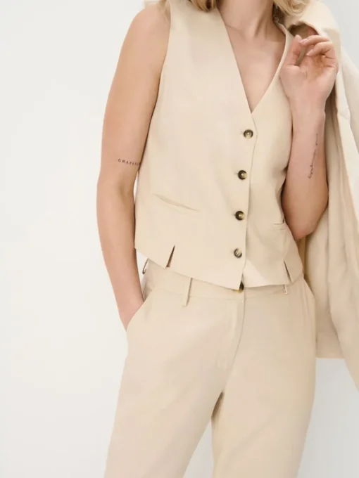 Premium Selection|Anzüge>MOHITO Weste Beige
