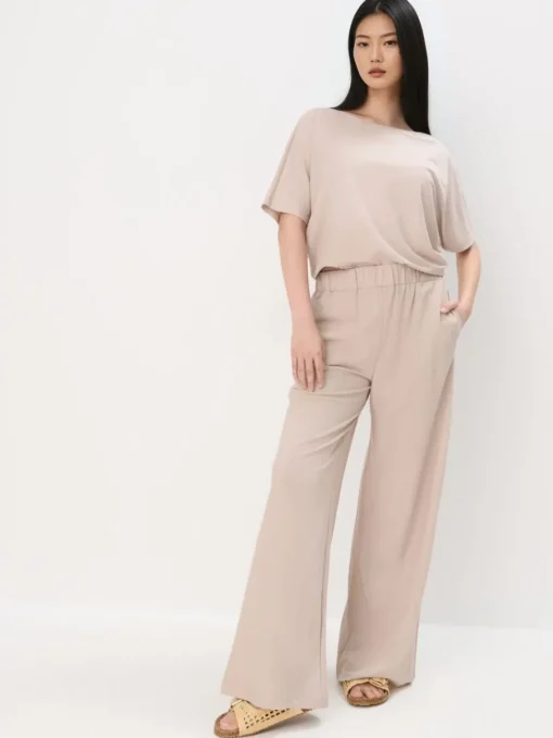 Sets|Hosen>MOHITO Wide leg trousers Nude
