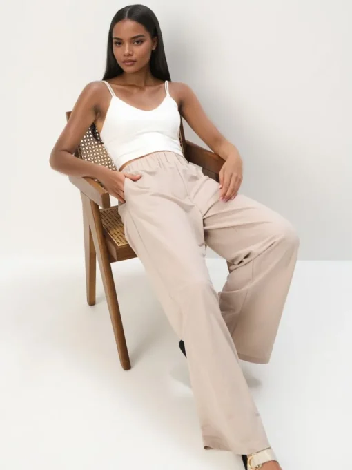 Hosen>MOHITO Wide leg trousers Nude