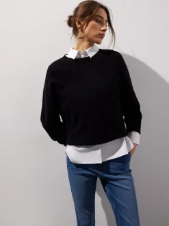 Pullover>MOHITO Wollpullover Schwarz