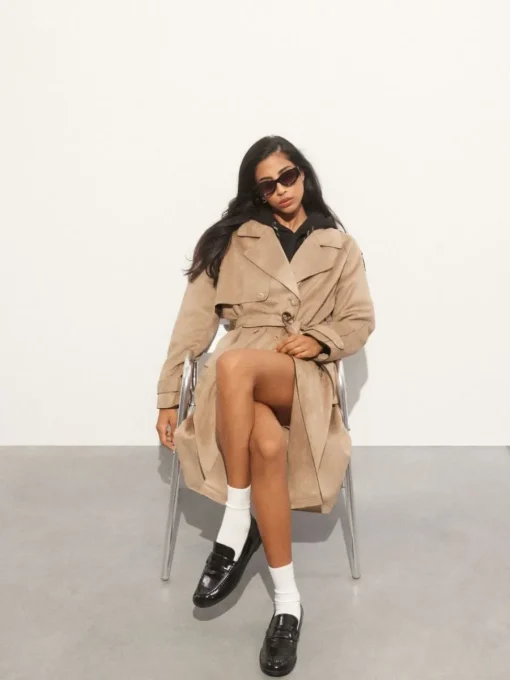 Jacken, Mäntel>MOHITO Zweireihiger Trenchcoat Beige