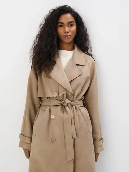Jacken, Mäntel>MOHITO Zweireihiger Trenchcoat Beige