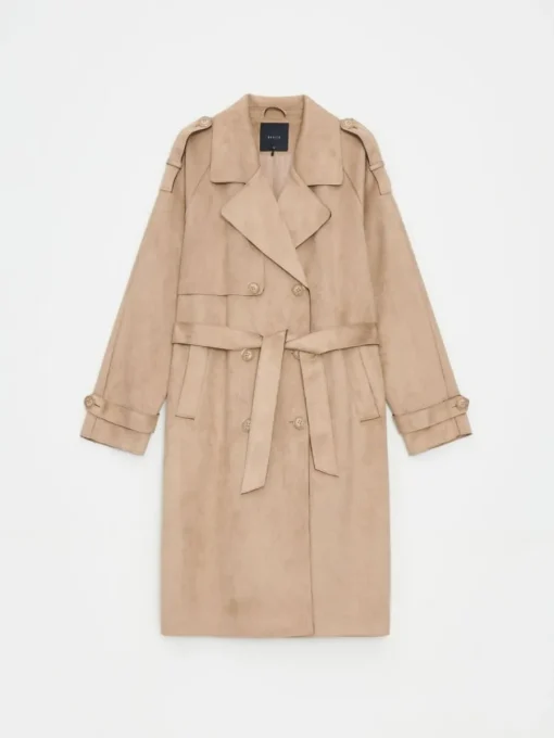 Jacken, Mäntel>MOHITO Zweireihiger Trenchcoat Beige