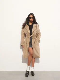 Jacken, Mäntel></noscript>MOHITO Zweireihiger Trenchcoat Beige