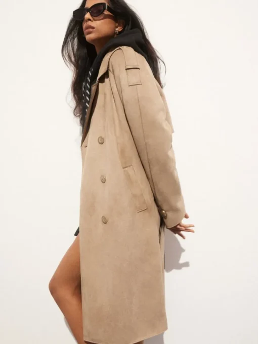 Jacken, Mäntel>MOHITO Zweireihiger Trenchcoat Beige