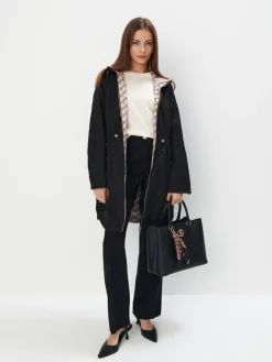 Jacken, Mäntel></noscript>MOHITO Zweiseitige Jacke Schwarz